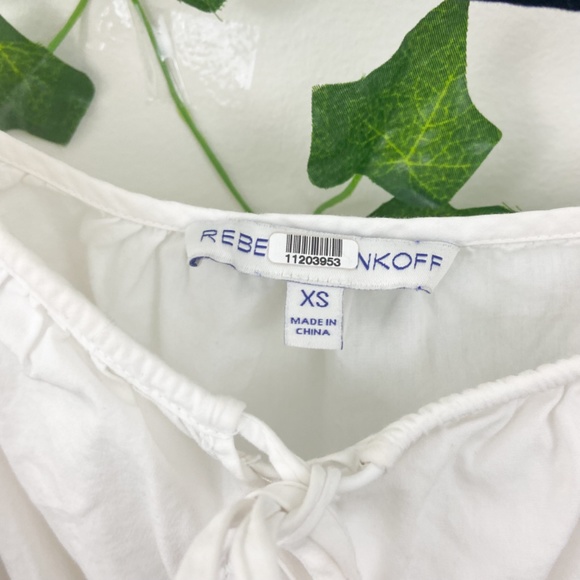 Rebecca minkoff embroidered white Tiffany top XS - Picture 3 of 11